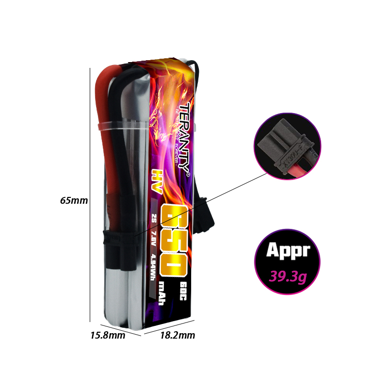 2/4/6/10PCS TERANTY 650mAh 2S  - Drone Kit Fpv avis et prix